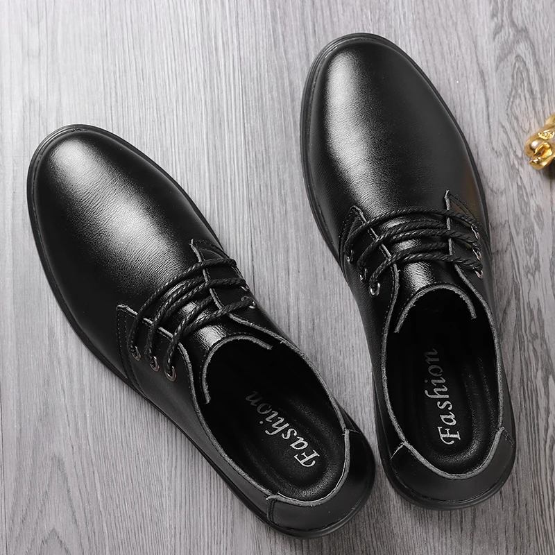 

New Trend Leather Shoes For Mens Fashion Casual Men Shoes Black Brown Young Casual Men Footwear Luxury Brand Flats Men Shoes