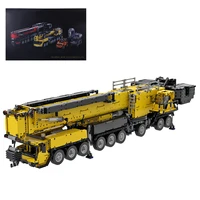 7354pcs moc ltm1750 9 1 v2 0 120 2 4g rc mobile all terrain crane building blocks construction vehicle