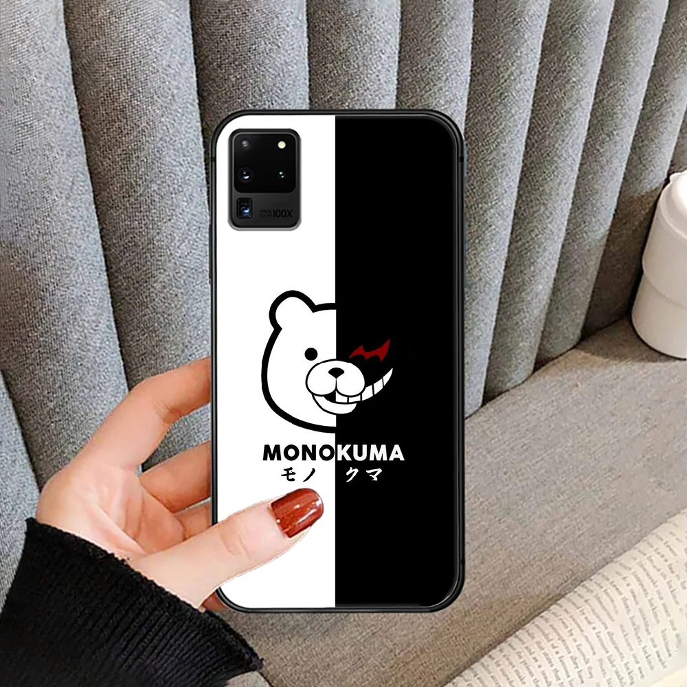 

Anime Cartoon Danganronpa Monokuma Phone case cover for For SamSung Galaxy S Note 7 8 9 10 20 Uitra Plus E Lite black black Etui
