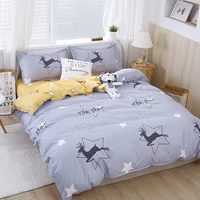 comforter bedding sets star elk printed ab double sided pattern duvet cover modern nordic bed sheet linen pillowcase bedclothes