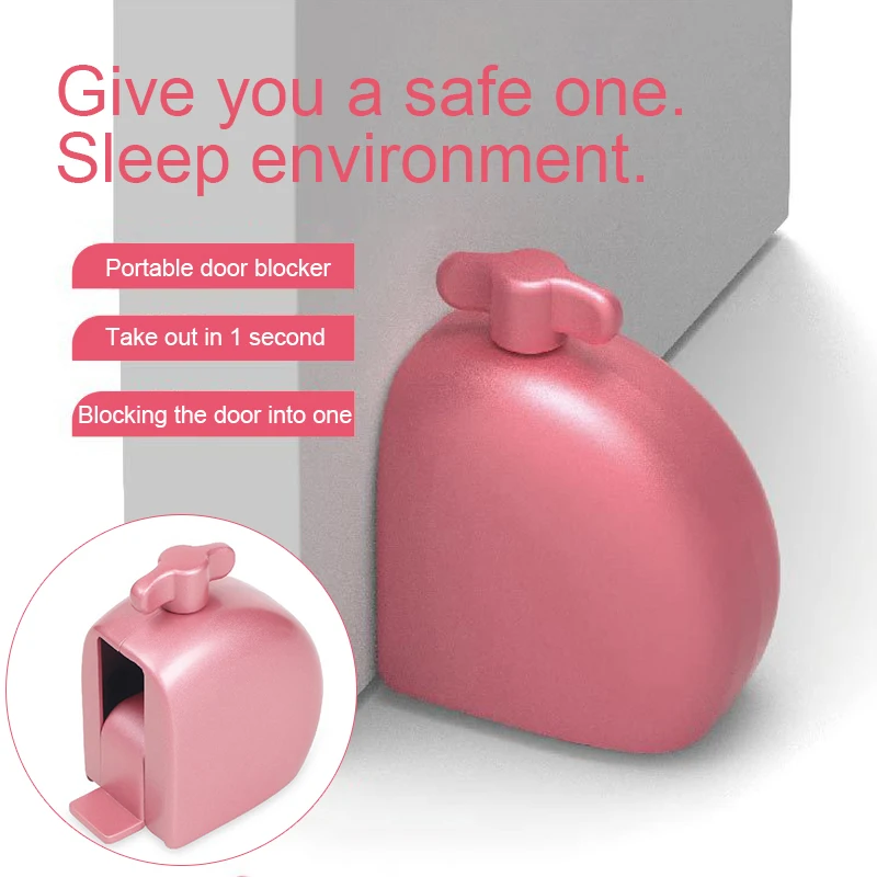 

Safety Zinc Alloy Door Stoppers Security Jammer for Bedroom Hotel Home Bar PUO88