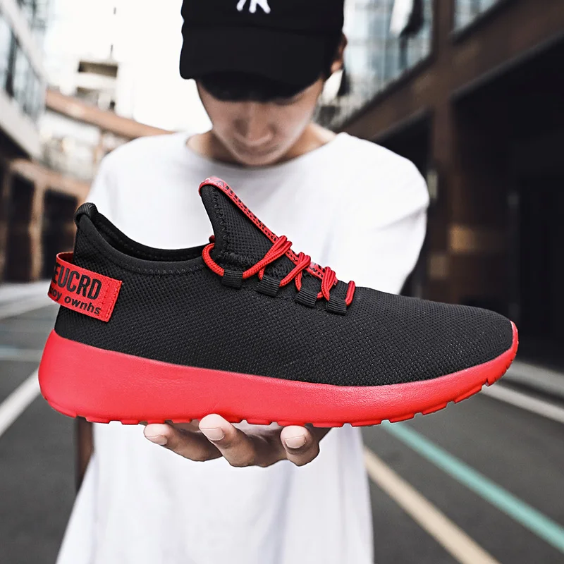 

New Men Running Shoes Breathable Mesh Outdoor Sport Shoes Trend Lightweight Walking Shoes Men Sneakers Zapatillas Big Size 47