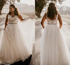 Женское свадебное платье It's yiiya, белое кружевное платье трапециевидной формы с открытой спиной на лето 2021