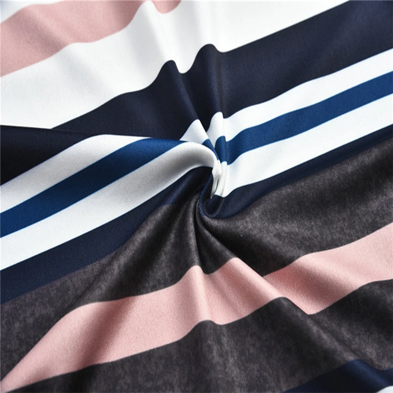 

5 Color of Kids Dresses for Children's Clothing Short Sleeve Baby Girls Color Striped Print Round Neck Waist Long Dress