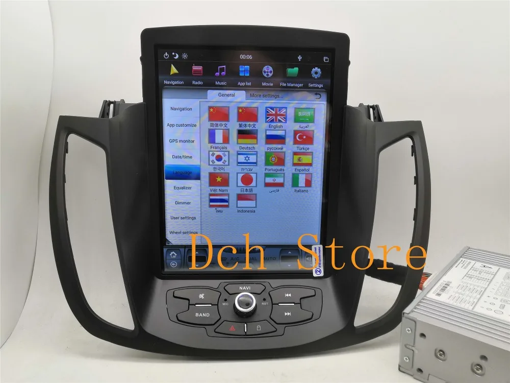 10,4 ''вертикальный экран Tesla стиль Android 8,1 автомобильный DVD gps навигация радио плеер для Ford Kuga 2013 PX6