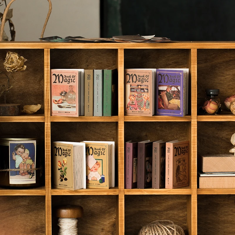 Винтажная Старинная книга из волшебной бумаги с липкими блокнот для заметок
