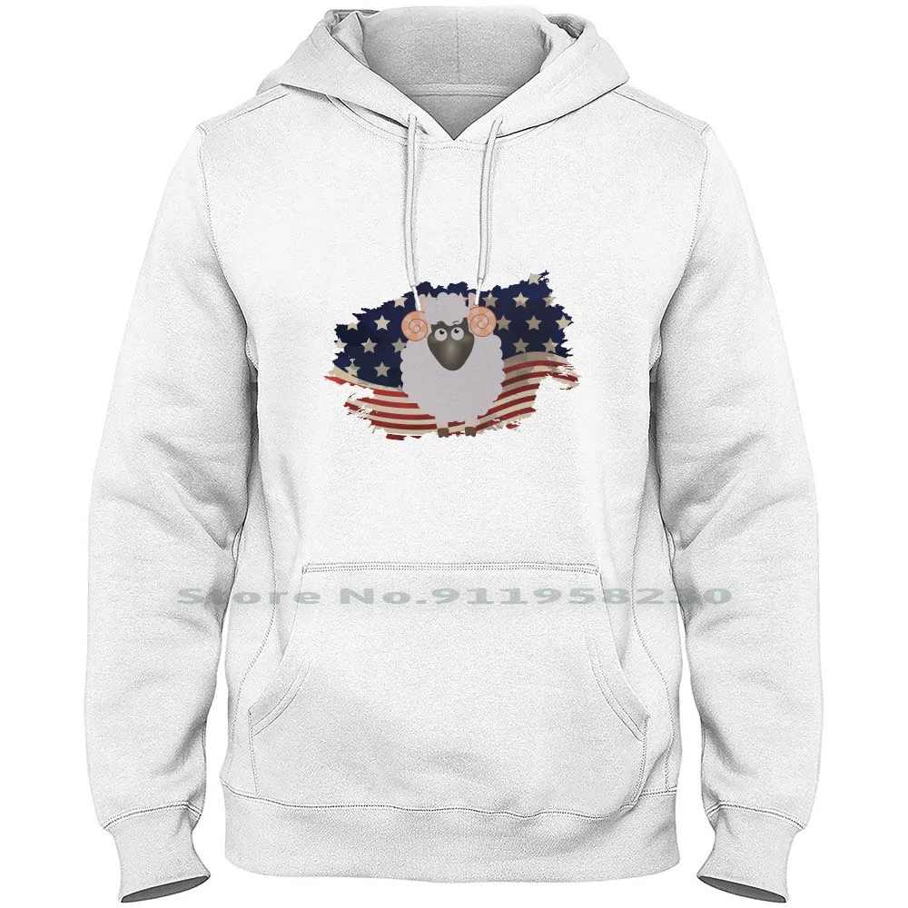 

Sheep American Flag Usa Patriotic 4th Of July Gift Hoodie Sweater Cotton Day United States American Patriot States Sheep Flag