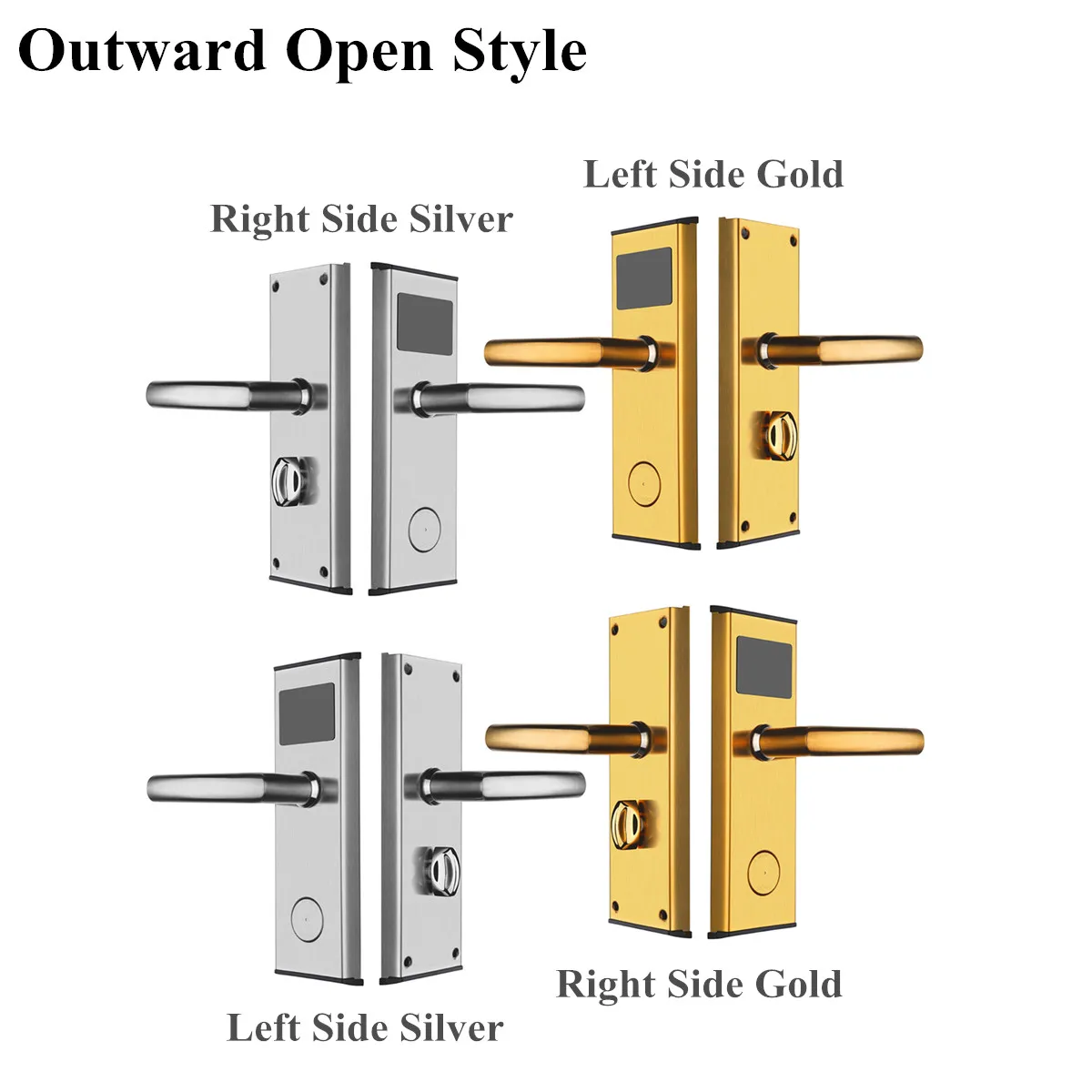 Safurance Digital Card Lock Security Stainless Steel Intelligent RFID Digital Card Key Unlock Hotel Door Lock System Door Locks
