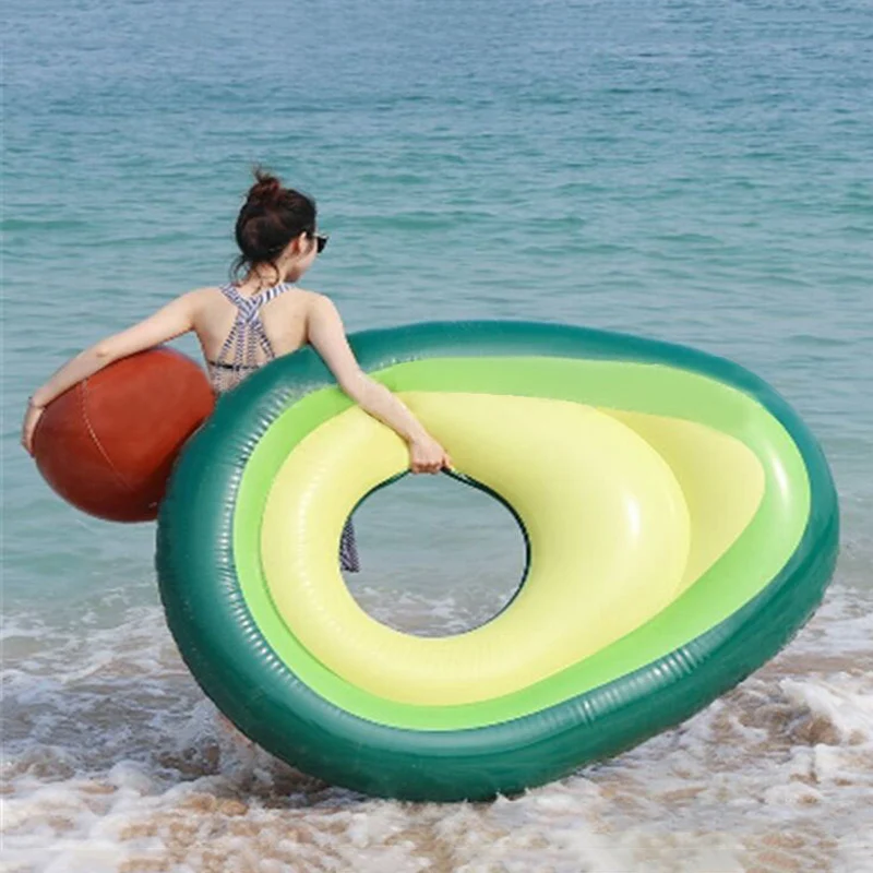 Avocado Pool Floats for Adults Swim Party Buoy Inflatable Giant Pool Raft Swimming Float Bed Beach Floating Toys Ring