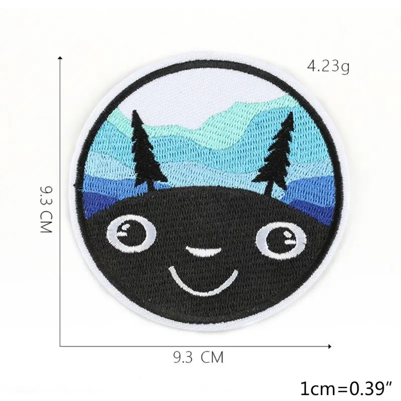 9 шт. нашивка с геометрическим значком на горную планету вышитая аппликация