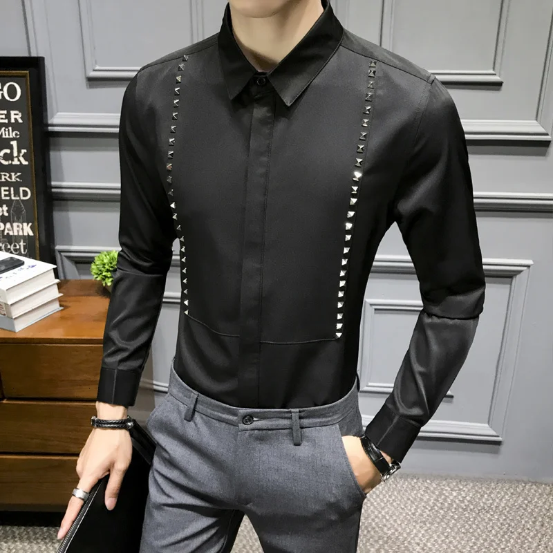 Однотонная трендовая Мужская одежда для ночного клуба парикмахера повседневная