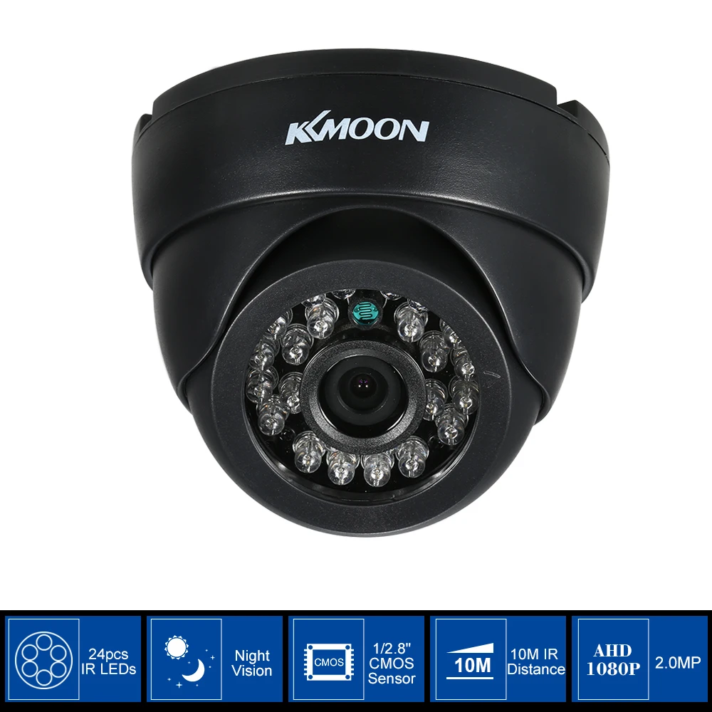 KKmoon 1080P AHD Купол CCTV аналоговый Камера 3 6 мм объектив 1/2.8 CMOS 2.0MP IR CUT 24 шт ИК