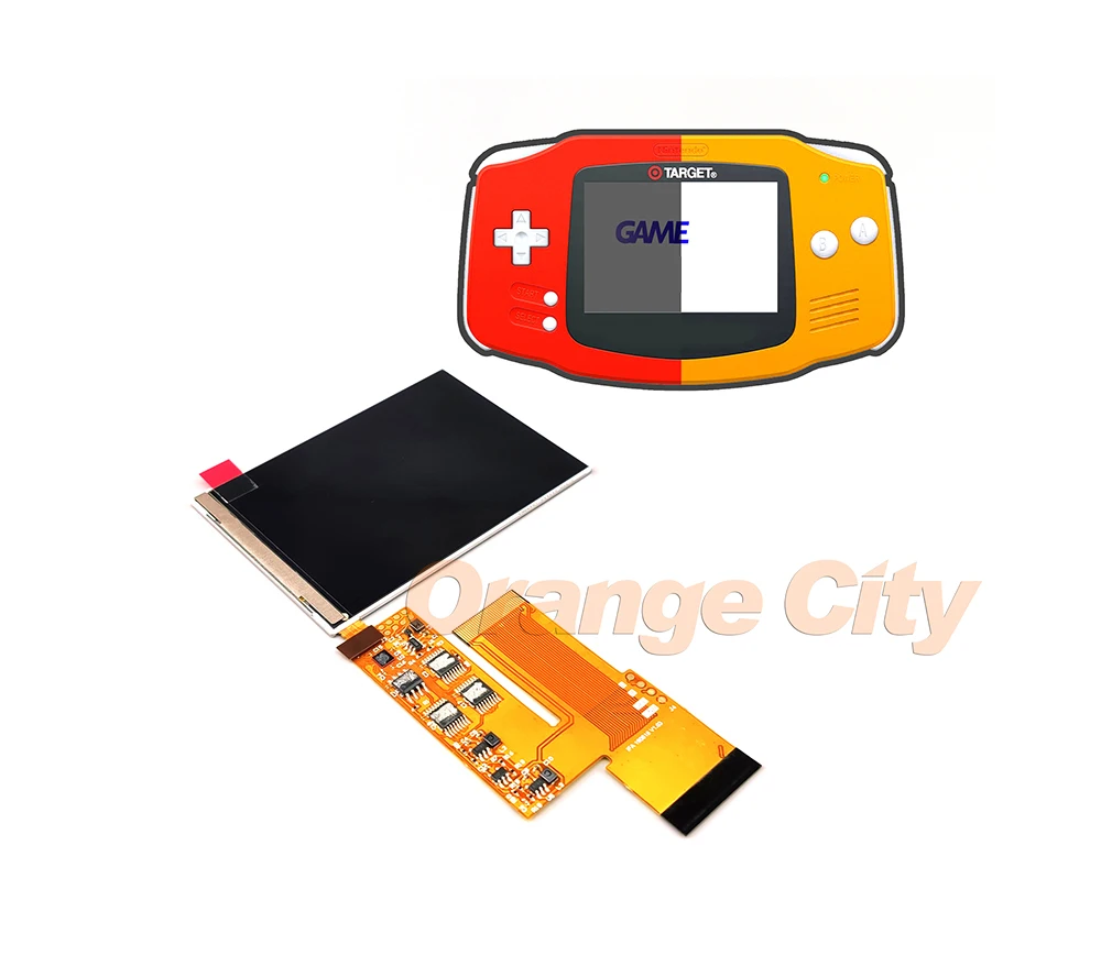 Игровая приставка GBA lcd V2, сменные комплекты для ЖК-экранов, 10 уровней высокой яркости, ips lcd V2