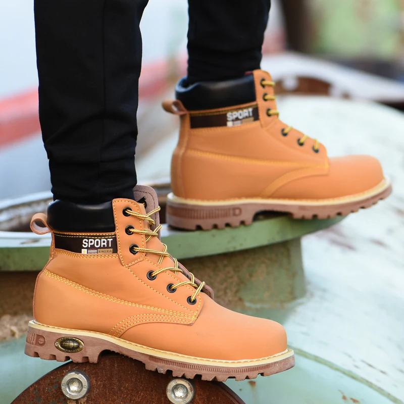 

Indestructible Work Boots Men Puncture-Proof Safety Boots Winter Shoes Protective Work Shoes For Martin Boots Steel Toe Shoes