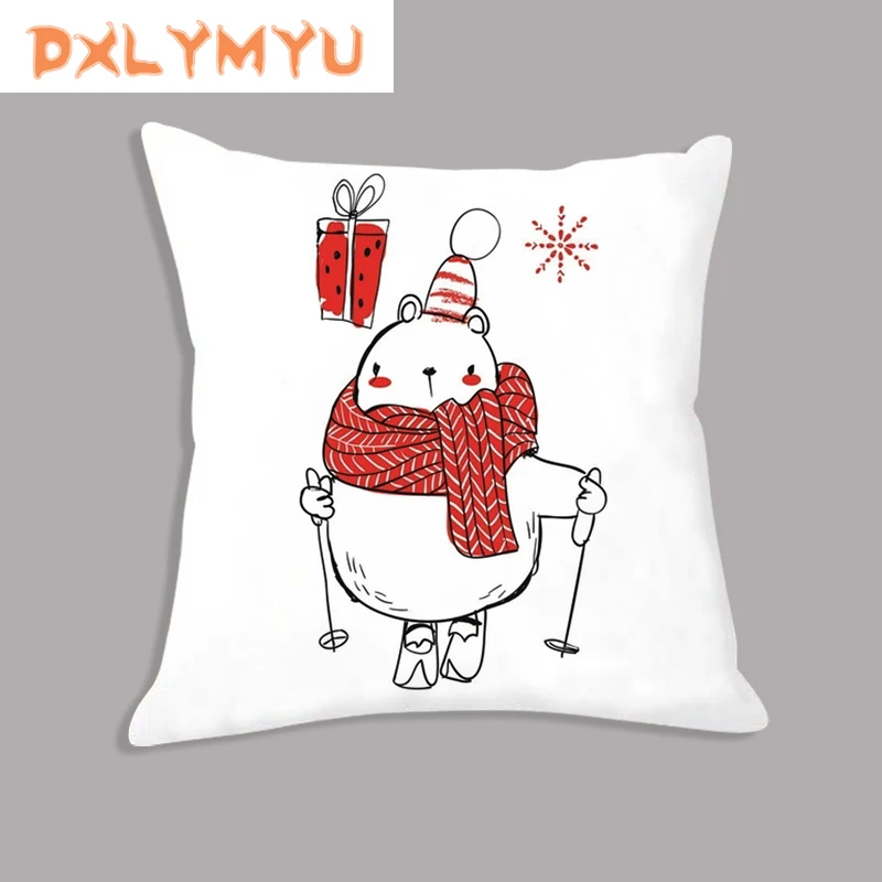Рождественское украшение наволочка в виде медведя кролика строительный подарок