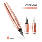 BMX Новый Перманентный макияж тату машина Вращающаяся ручка 2 головки для подводки и затенения бровей подводка для глаз губ с картриджем иглы для тату