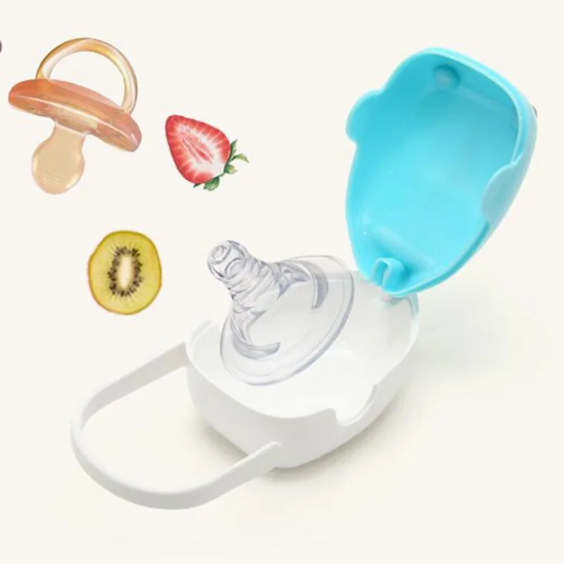 

1Pc Baby Pacifier Storage Box Portable Cute Whale Shape Kids Pacifier Nipple Cradle Case Holder Travel Storage Box Pacifier Boxs