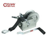 high quality hand winch cap 2500 lbs 1125 kg 7 3m extra long synthetic strap webbing car boat trailer