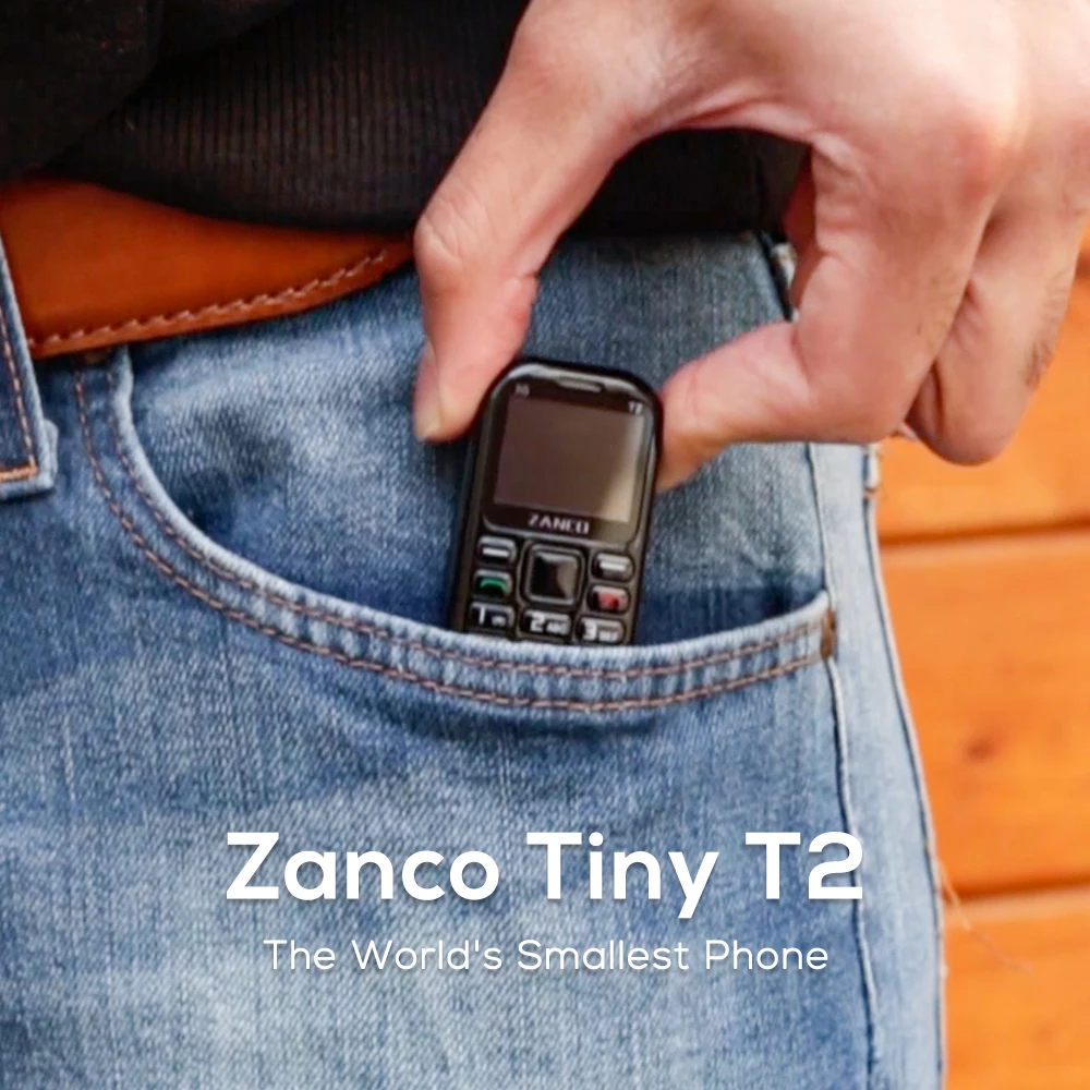 Миниатюрный Сотовый Телефон ZANCO t2 в мире, 2 шт., 3G GSM/WCDMA, мини-телефон, самый маленький телефон, праздничный телефон, карманный телефон