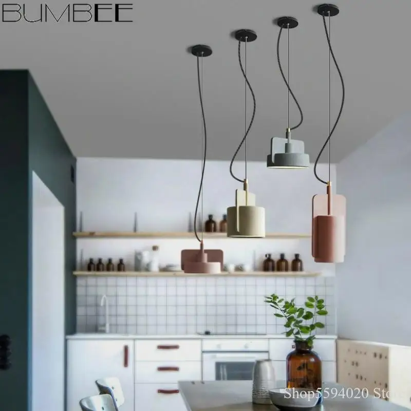 Скандинавский макароновый блеск подвесные светильники промышленный стиль
