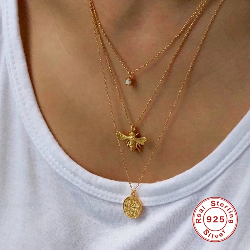 Женское ожерелье с подвеской из серебра 925 пробы|Ожерелья| |