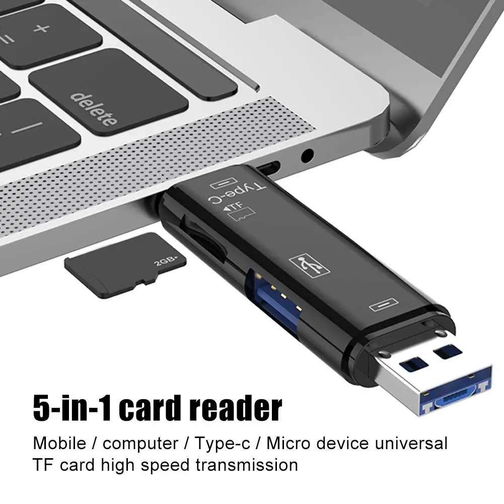 5 в 1 USB 3 0 Type C Micro OTG кардридер Универсальный TF/SD телефонные удлинители головки
