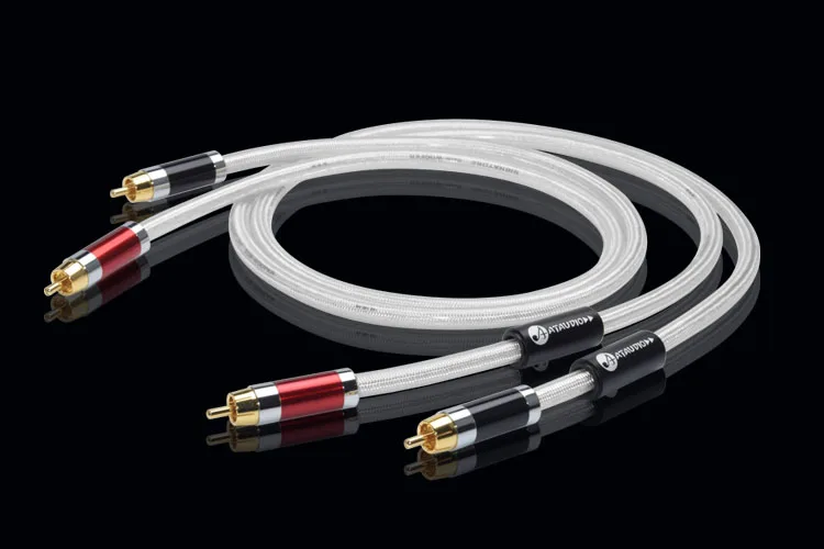 Hifi медный и Серебряный RCA кабель Hi end 2RCA мужской аудио кабель|Кабели VGA| |