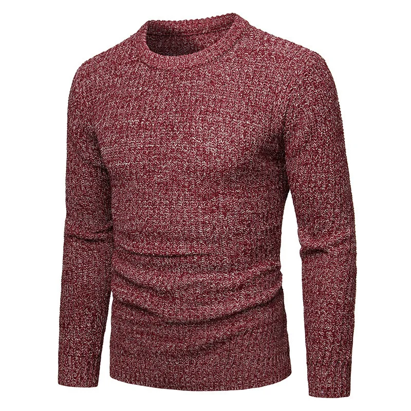 

Knitted Sweater Men Warm Slim O-Neck Male Pullovers Vintage Solid Pull Homme Long Sleeve Spring Autumn Brand New Streetwear