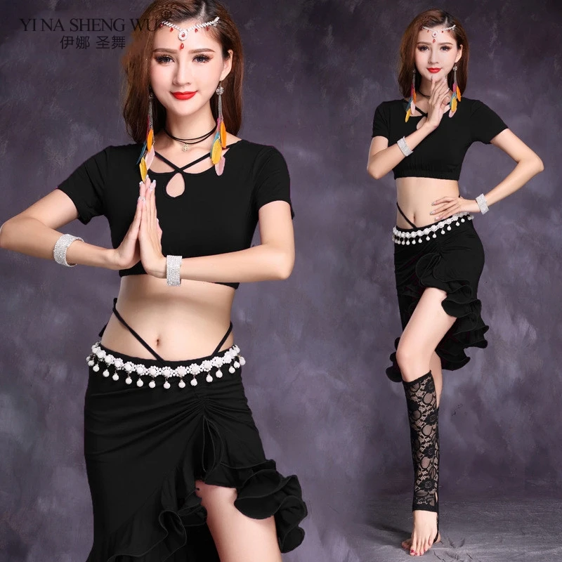 Женский костюм для танца живота из двух предметов тренировок модала с топом и