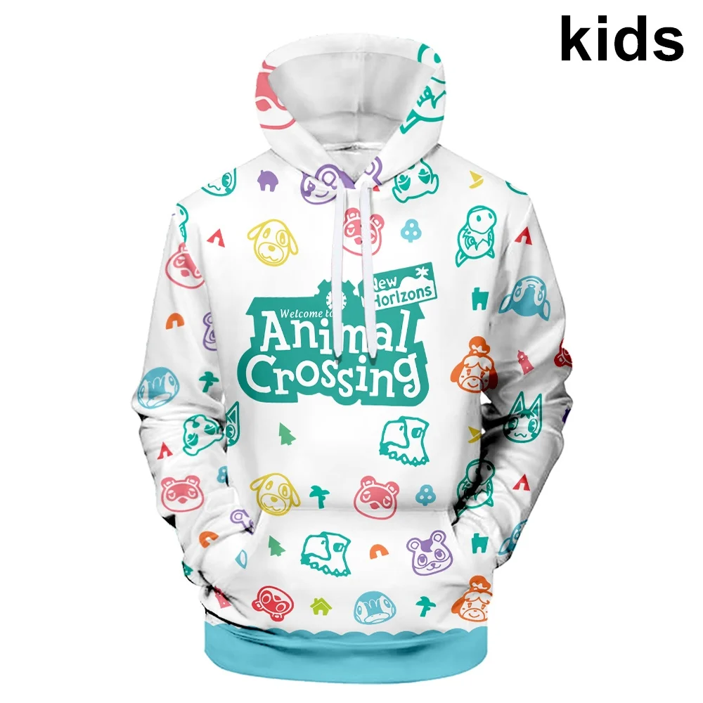 

3 To 14 Years Kids Hoodie Animal Crossing New Horizons Happy Home Designer Hoodies Sweatshirt Tom Nook Leaf Children pullover