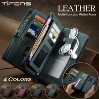 Luxury Zipper Wallet A51 A71 A52 A72 Leather Case For Samsung Galaxy S21 S20 Note Ultra Plus Magnetic Removable Cover