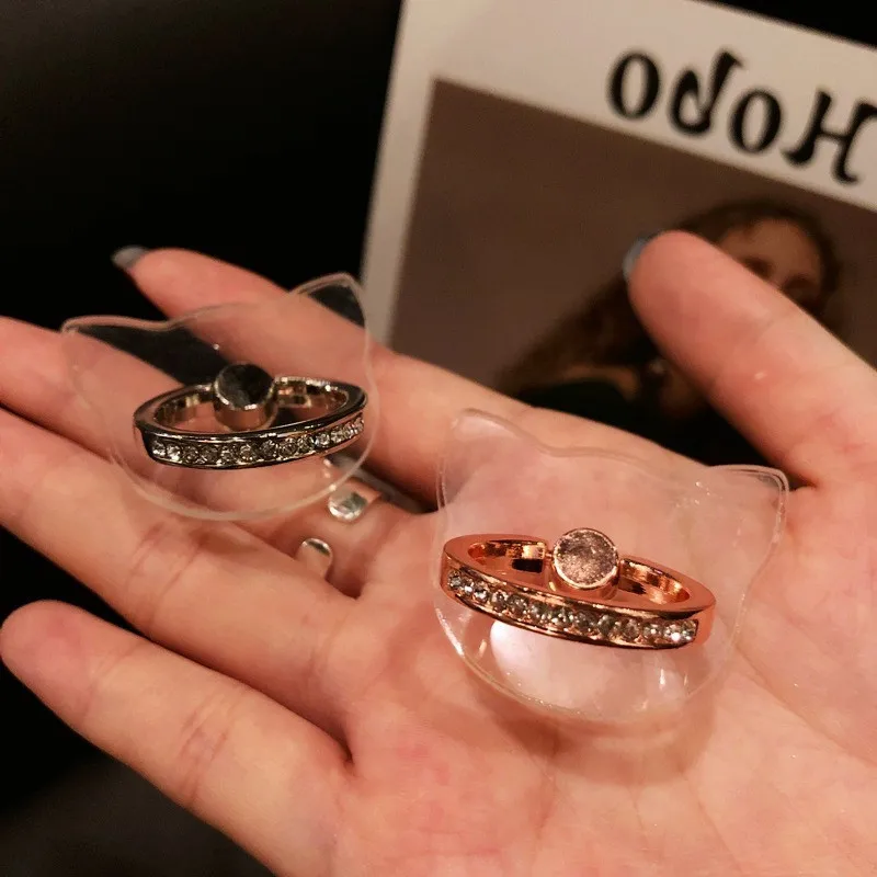 Универсальный Блестящий Алмазный прозрачный формы &quotкошачий палец кольцо 360