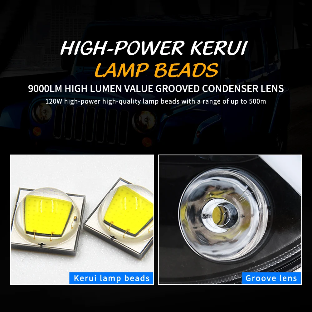 Круглый светодиодный рабочий светильник для вождения внедорожника лодки