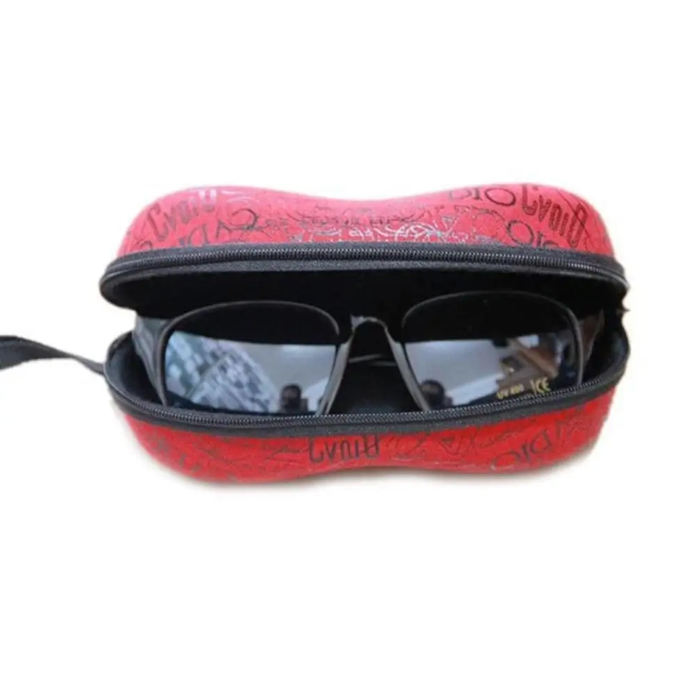 1 шт. модные солнцезащитные очки на молнии EVA с арахисовым узором Жесткий Чехол