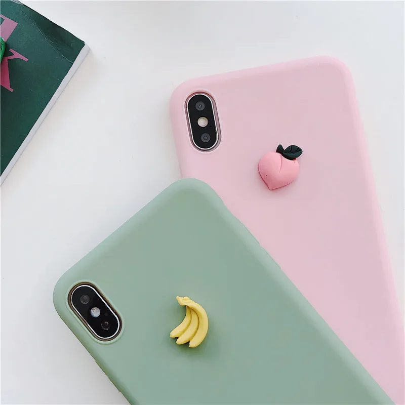 Милый 3D фрукт банан персик виноград чехол для samsung Galaxy S10 5G S10E S9 S8 plus S7 S6 edge Прекрасный Мягкий ТПУ задняя крышка funda capa
