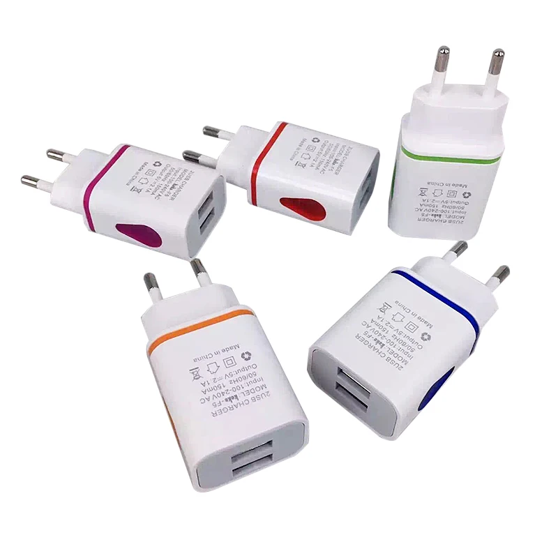 Капли воды светодиодные Двойной Два usb-порта США ЕС Plug AC домашнее настенное зарядное устройство быстрый адаптер для зарядки для iPhone samsung LG