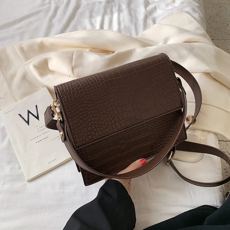 Bolsos Mujer винтажная сумка через плечо из кожи аллигатора для женщин роскошные сумки женские сумки дизайнерские женские сумки через плечо с цепочкой