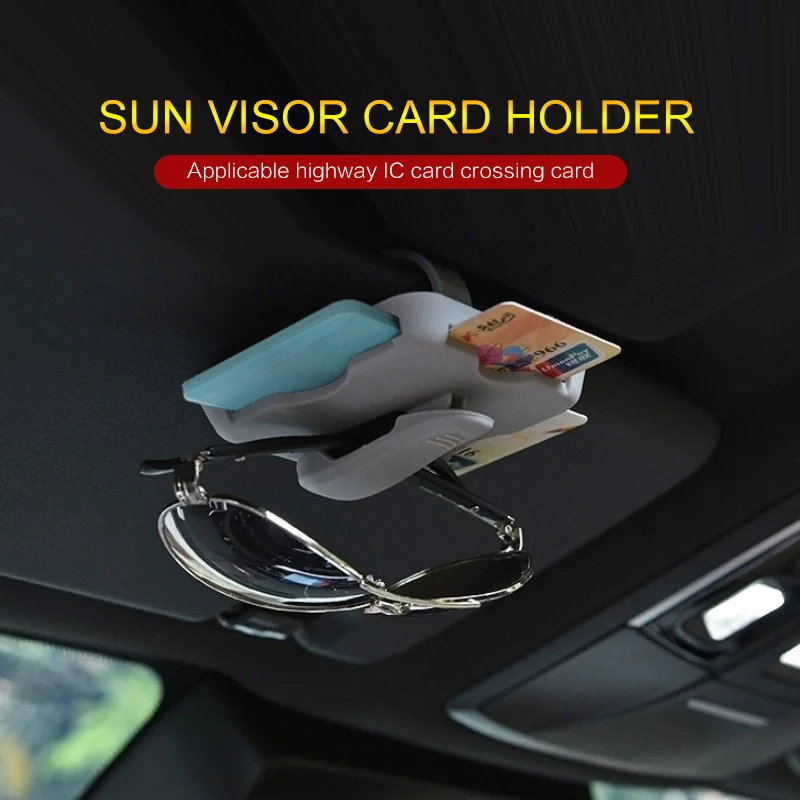 

Car Sunshade Glasses Card Storage Box Clip Car Sunshade Sunglasses Sun Visor Card Holder Car Slot Multi-function Clip