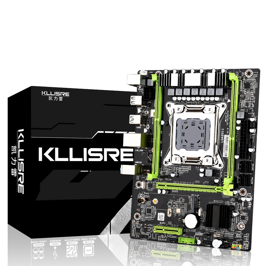 Kllisre X79 M2 материнская плата LGA2011 M ATX USB2.0 PCI-E NVME M.2 SSD поддержка памяти REG ECC и процессор Xeon E5