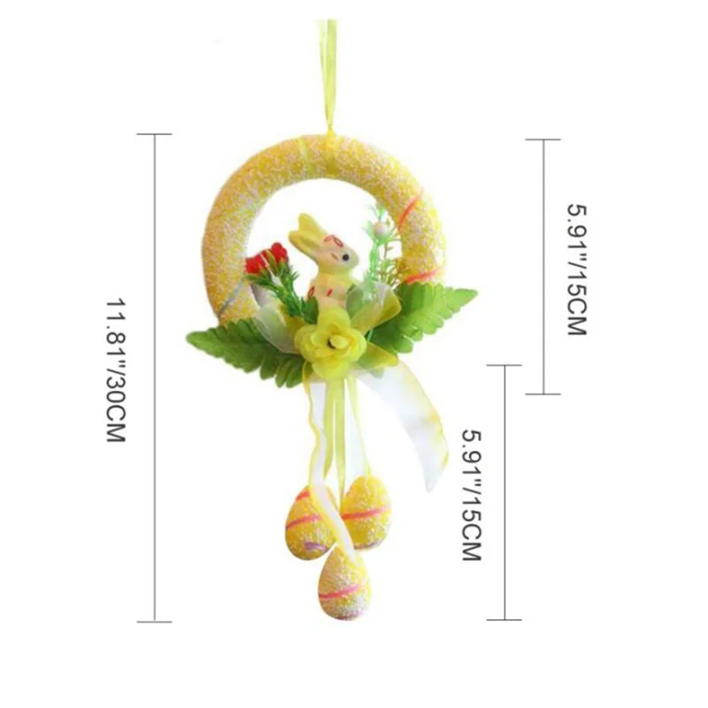 

Easter Egg Decorations DIY Round Bunny Ring Egg Crafts For Family Kindergarden Ornaments F2