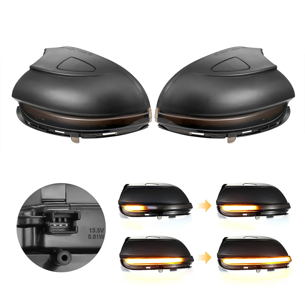Aotogo 6 line Dynamic Blinker Side Mirror indicator For Volkswagen VI R20 LED Turn Signal Light For Touran for VW Golf MK6 GTI