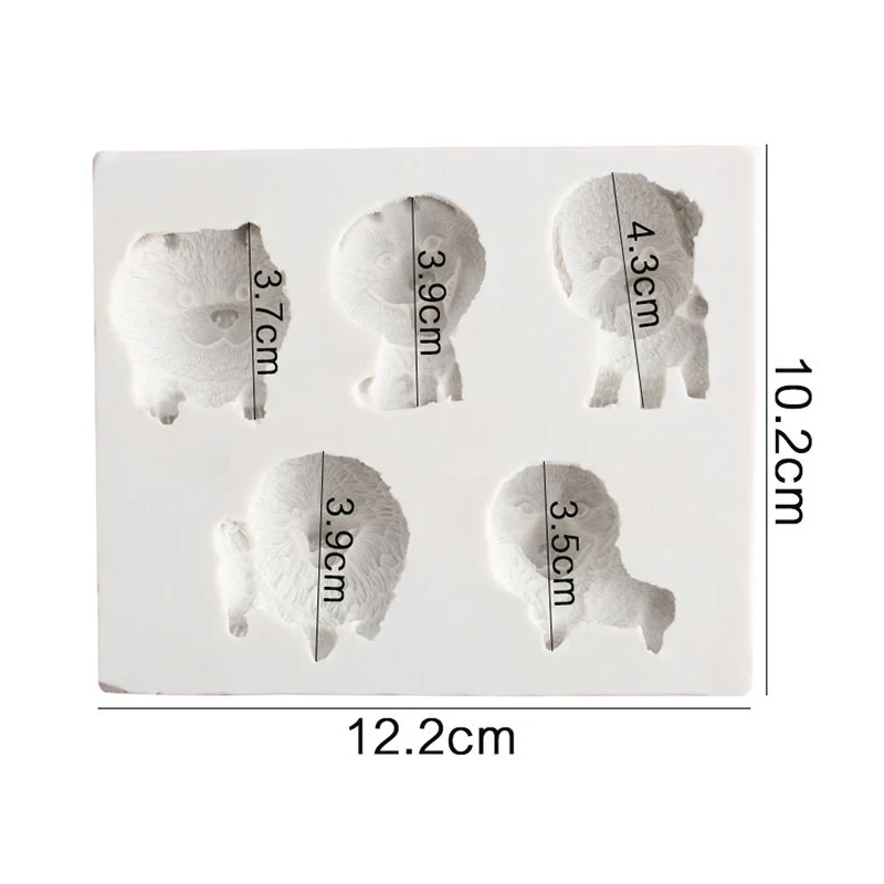 Силиконовая форма для украшения торта в виде щенка корги силиконовая сахарный