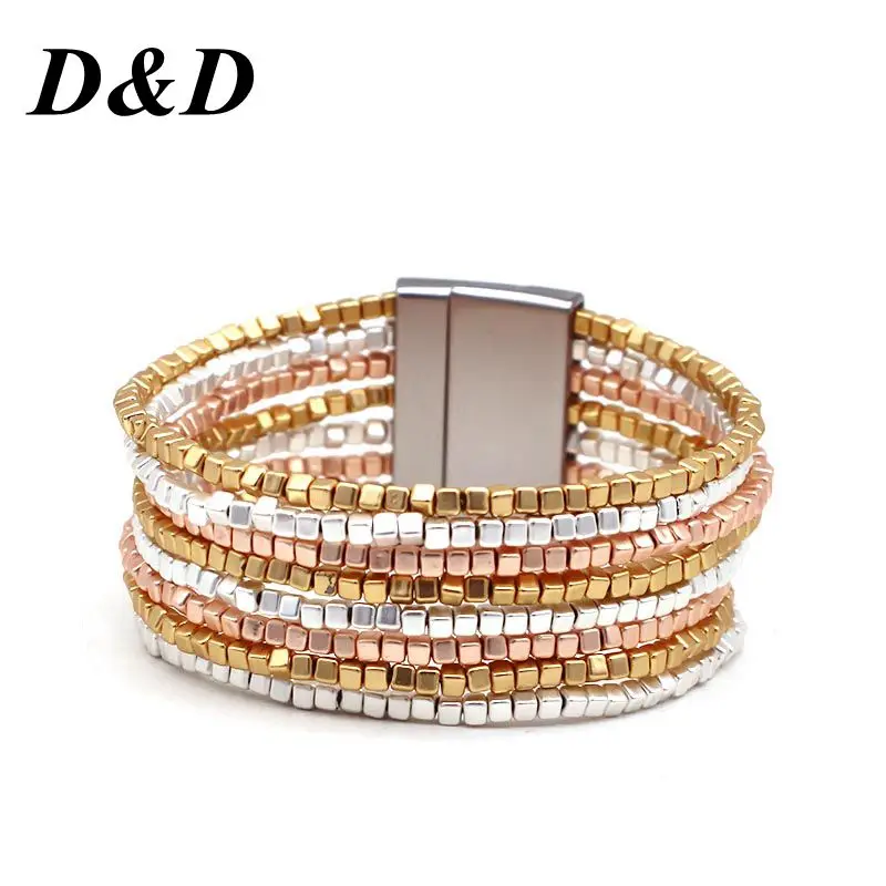 D & более цветной многослойный браслет для женщин модные ювелирные изделия женские браслеты Очаровательные