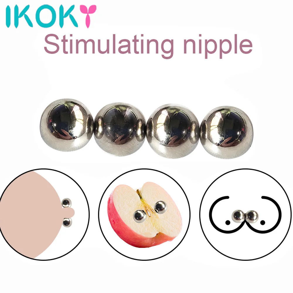 IKOKY 1/2 пара Стимулятор клитора зажимы для сосков сверхмощные магнитные опоры