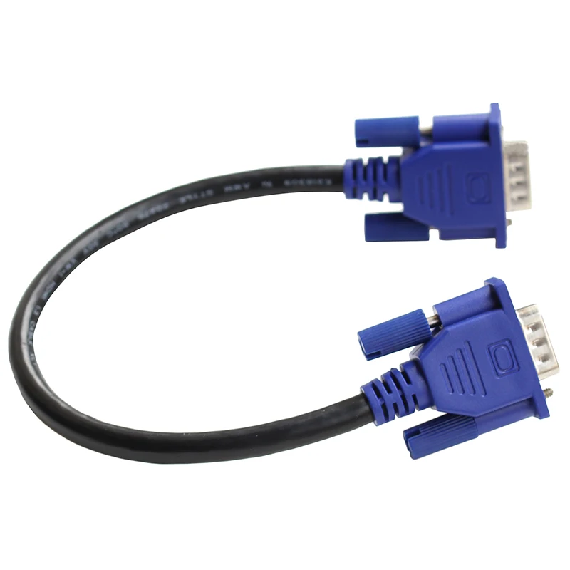 25 см HD15Pin VGA D-Sub RGB короткий видео кабель мужчин и мужчин M/M для монитора компьютера проектор