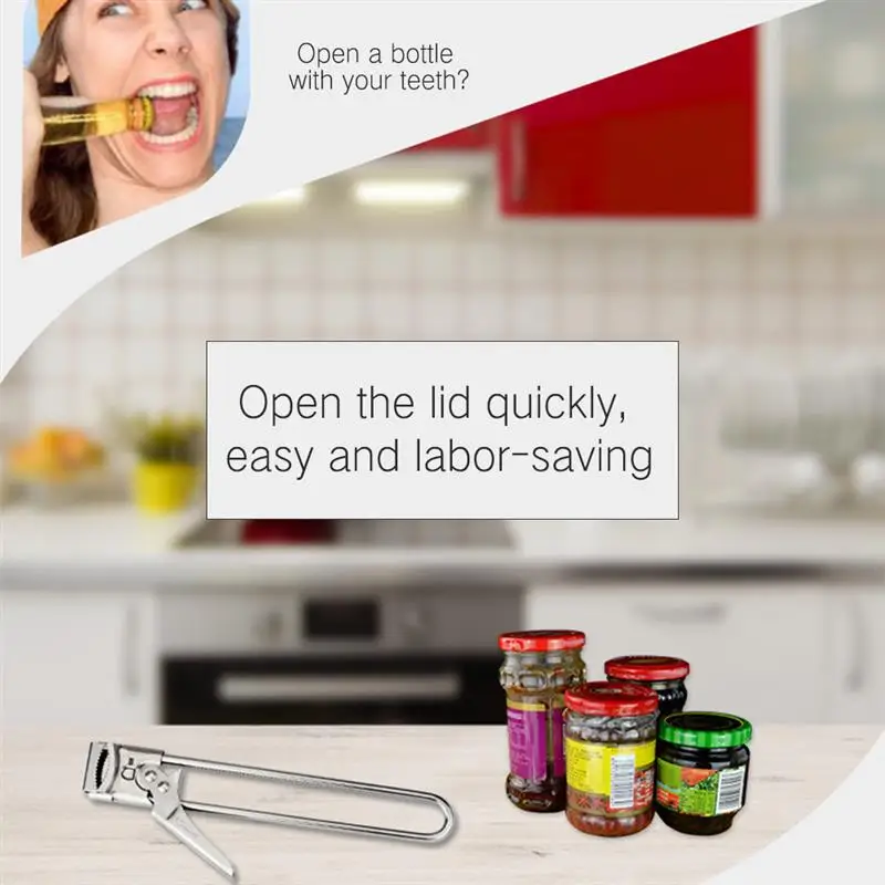 

Adjustable Multifunctional Jar Opener Stainless Steel Manual Can Lid Opener Beer Bottle Opener Can Opener Kitchen Tools