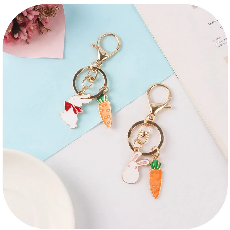 Милый мультяшный Брелоки для ключей в виде кролика женщин и девочек милый брелок