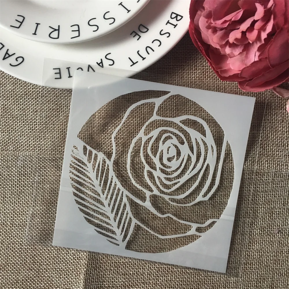 9 шт./лот 5 дюймовый цветочный ромашка DIY многослойные трафареты живопись скрапбук