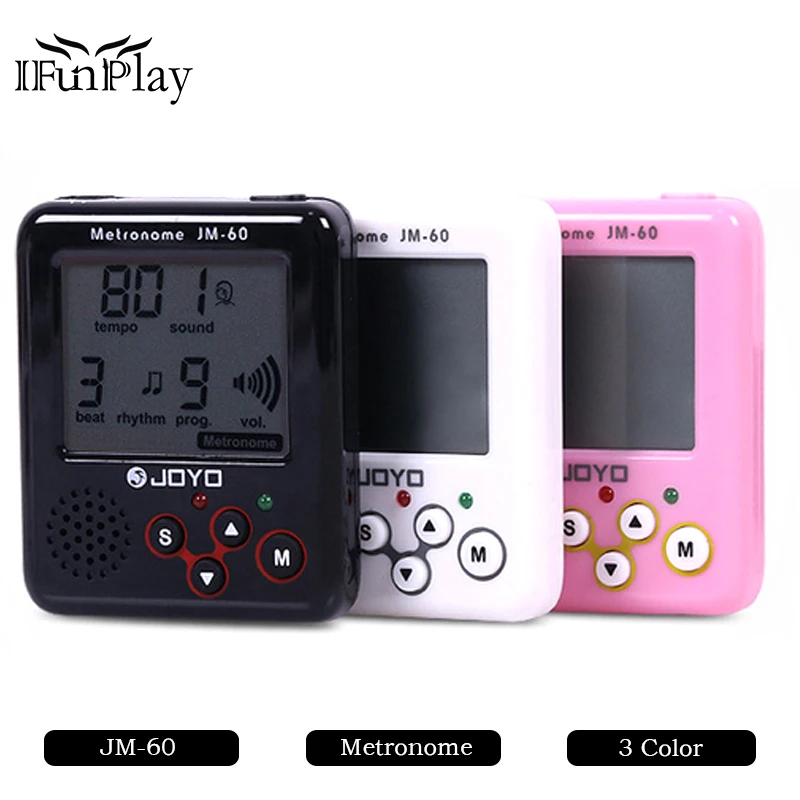 JOYO JM 60 Clip on цифровой ЖК дисплей мини метроном Малый Размеры реальный голос