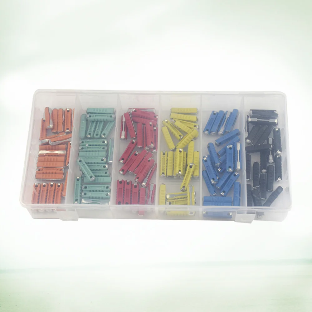 

120Pcs Environmental Car Fuse Car Battery Fuse Box for Automobile Vehicle